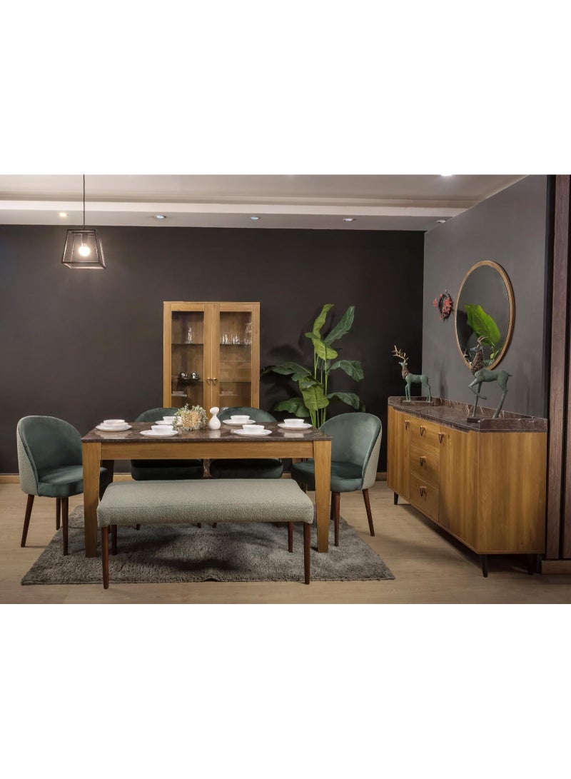 سفرة خشب مودرن – ترابيزة مع 4 كراسي وبنش - Image 2