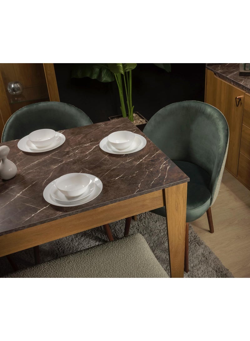 سفرة خشب مودرن – ترابيزة مع 4 كراسي وبنش - Image 3