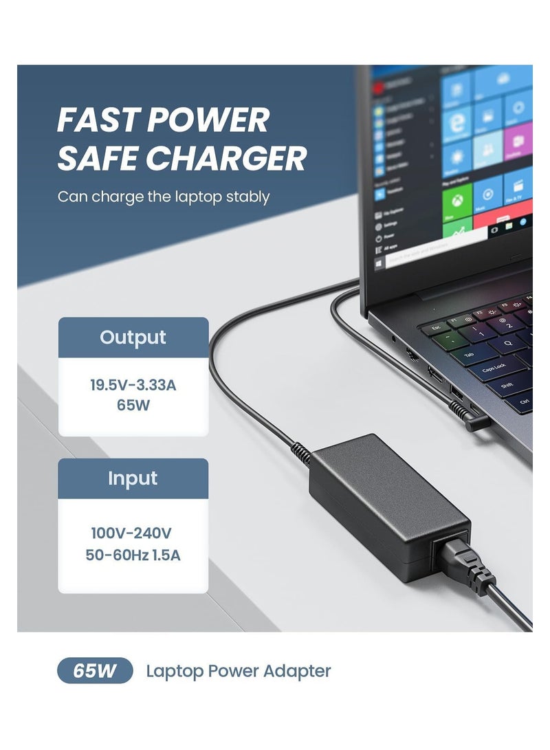 BEST ONE 19.5V 3.33A 65W HP Laptop Charger Replacement for HP Elitebook 840-G3 850-G3 845-G3 820-G3 745-G3 725-G3 755-G3 G4 G5 G6 G7 G8 G9 HP ProBook 450 650 640 G5 G4 G6 G7 Ac Adapter Power Cord - Image 4