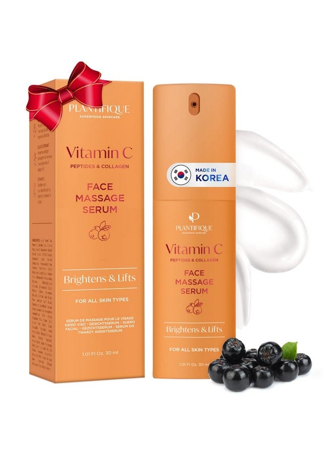 Plantifique - PLANTIFIQUE Korean Vitamin C Face Massage Serum - Perfect for Gua Sha Facial Tools - Collagen & Peptides for Ultimate Hydration and Anti-Aging Glow - Even Skin Tone - Image 1