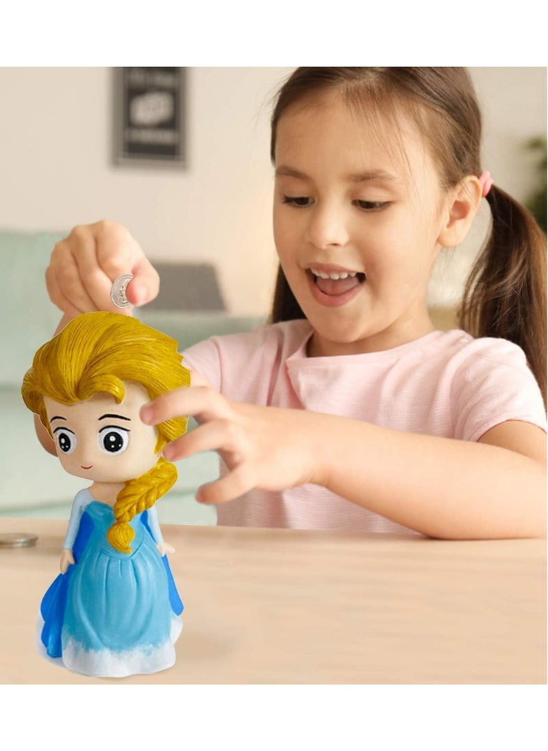 ALPHA DREAM - Paint Your Own Elsa Coin Bank for Girls, Princess Money Box Kits for Kids, DIY Craft Paint Art Supplies - Image 1
