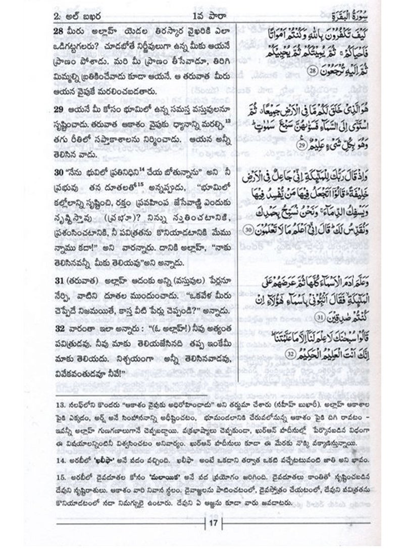 تفسير معاني القرآن الكريم بلغة التيلجو مع ترجمة اللغلة العربية - Image 2