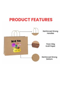 PRINTSHOP4ME Haq Al Laila Kraft Brown Paper Bags|Eco-Friendly,Gift Bags For Ramadan Celebrations,Party&Events-Reusable,Biodegradable|Sturdy Handles A3 Size  - Image 5
