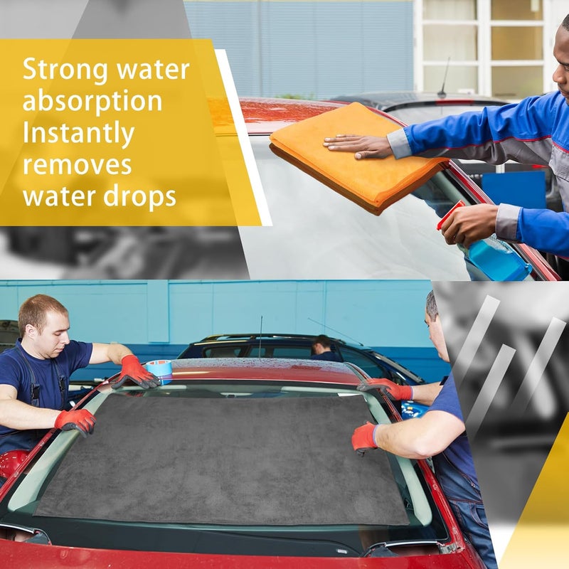 2Pcs 55 x 28 Inch Oversized Microfiber Towels, Quick Absorbing Car Drying Towels, Without Stripes, Scratches, Water Stains, or Vehicle Cleaning Cloths - Image 5