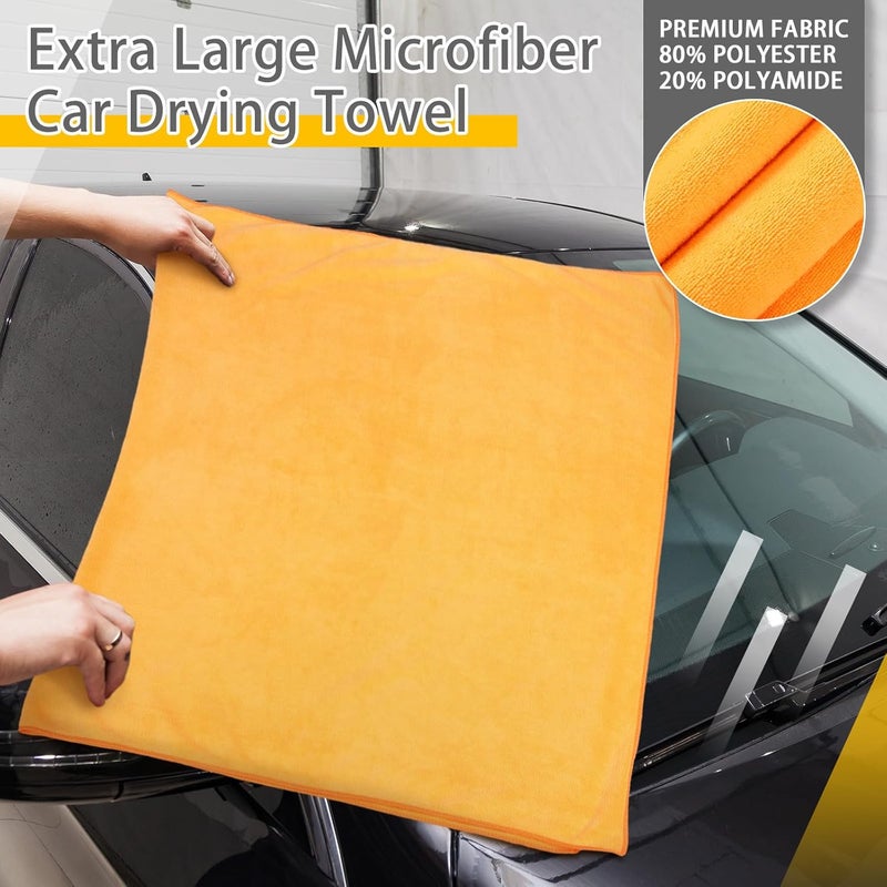 2Pcs 55 x 28 Inch Oversized Microfiber Towels, Quick Absorbing Car Drying Towels, Without Stripes, Scratches, Water Stains, or Vehicle Cleaning Cloths - Image 3