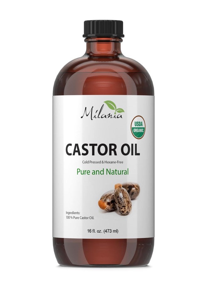 MILANIA Organic Castor Oil - Glass Bottle - Cold Pressed & Hexane-Free (16 fl. oz.) - Image 5