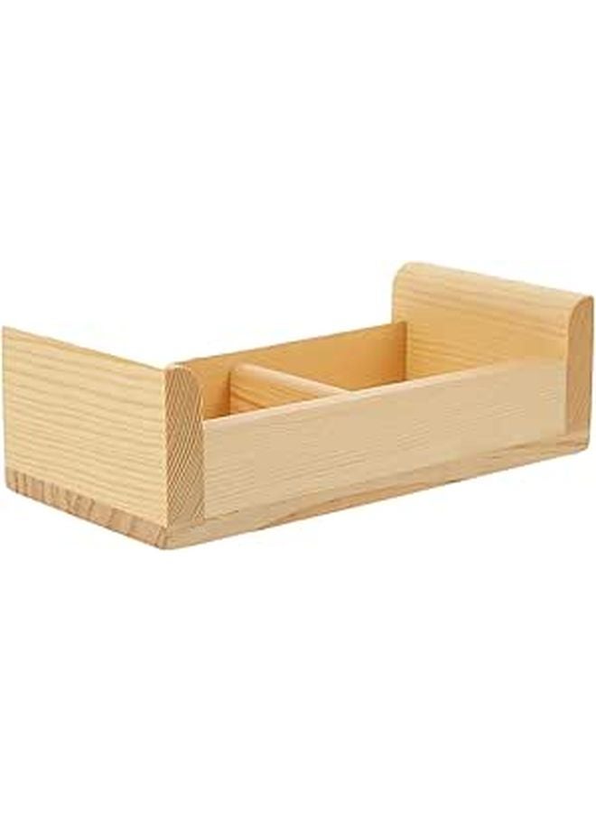 Wooden Sushi Plate With Dividers Japanese Style Sashimi Serving Tray Kitchen Dishware - Image 1