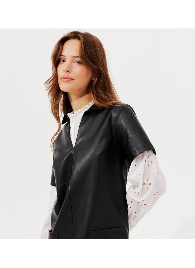 promod Short faux leather dress  - Image 2
