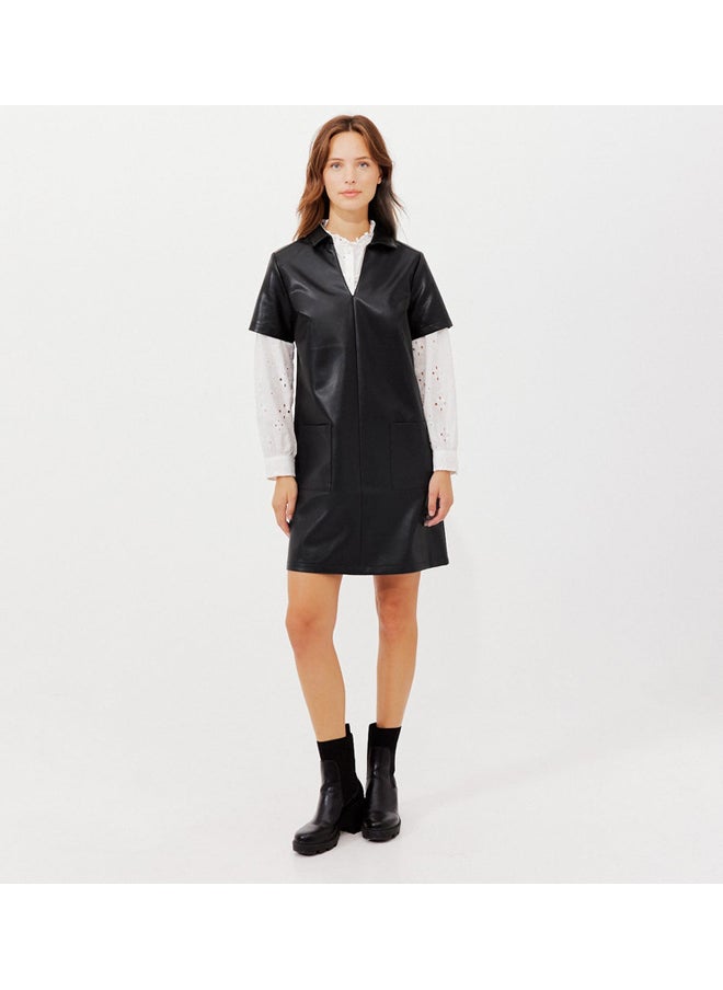 promod Short faux leather dress  - Image 3