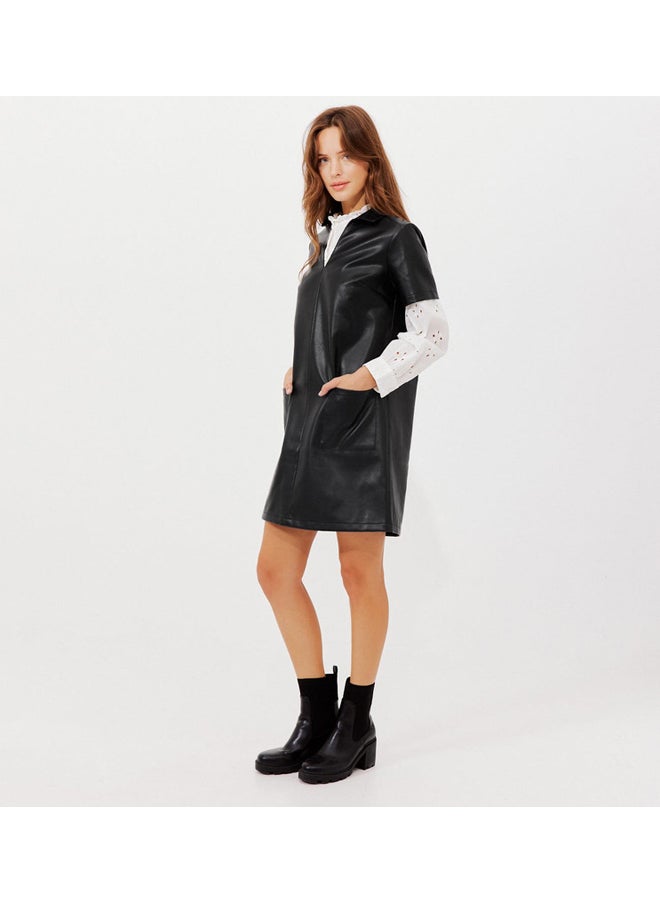 promod Short faux leather dress  - Image 5