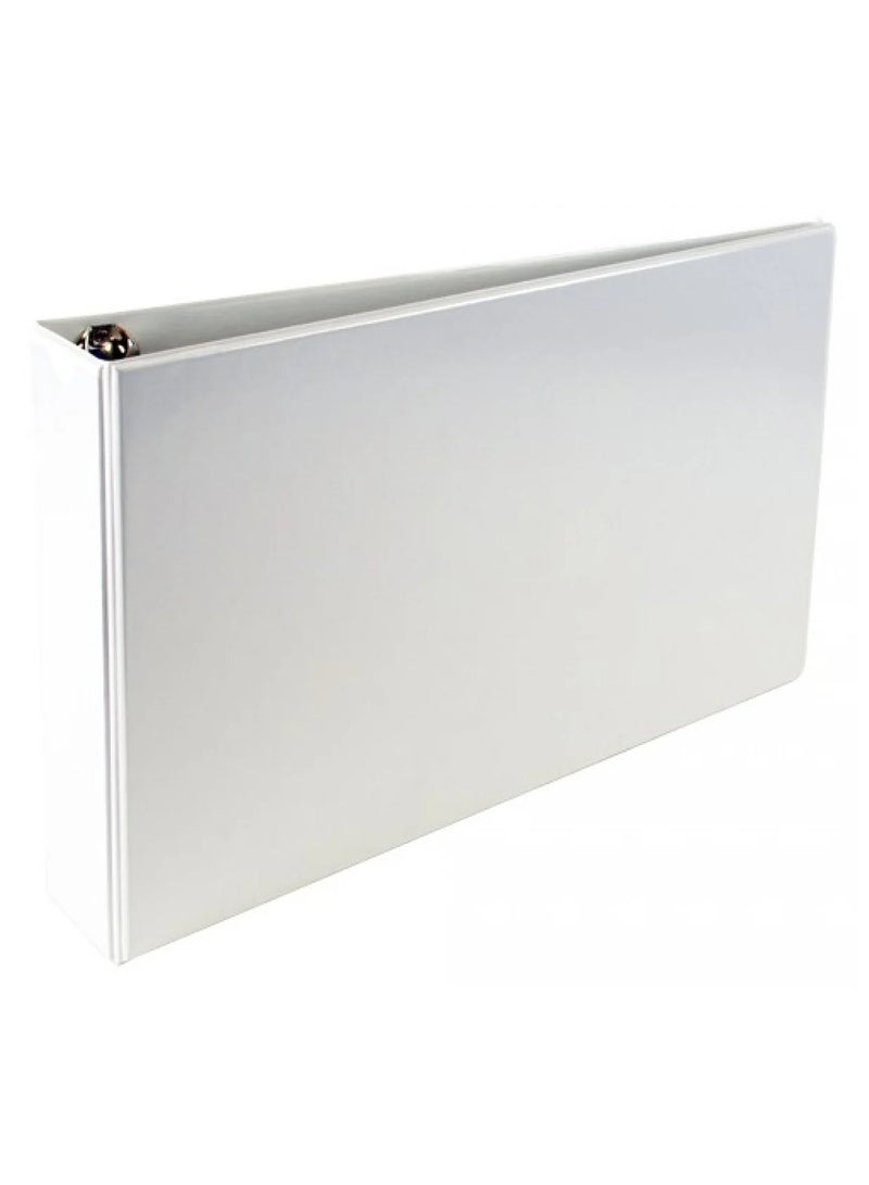 Alpha Presentation Binder A3 Landscape, 2 Rings, White