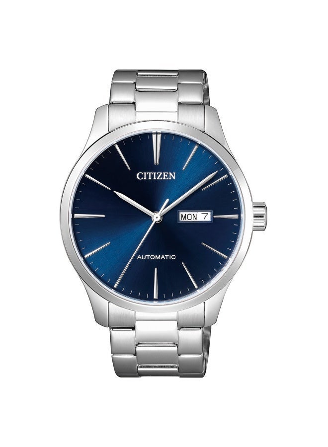 سيتيزن Mechanical Day & Date Automatic Men's Watch NH8350-83L, 40 mm Blue Dial, Stainless Steel Case & Bracelet, 50 m WR - Image 1