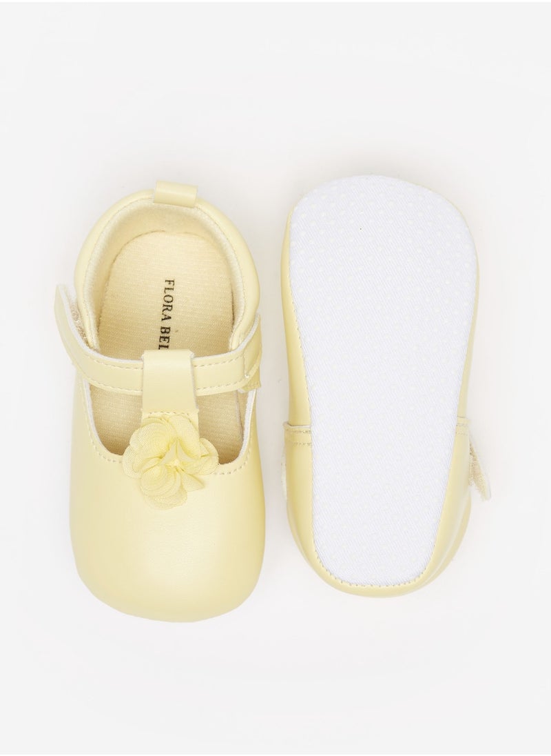 Flora Bella By Shoexpress - Girls Floral Accented Booties with Hook and Loop Closure - Image 1