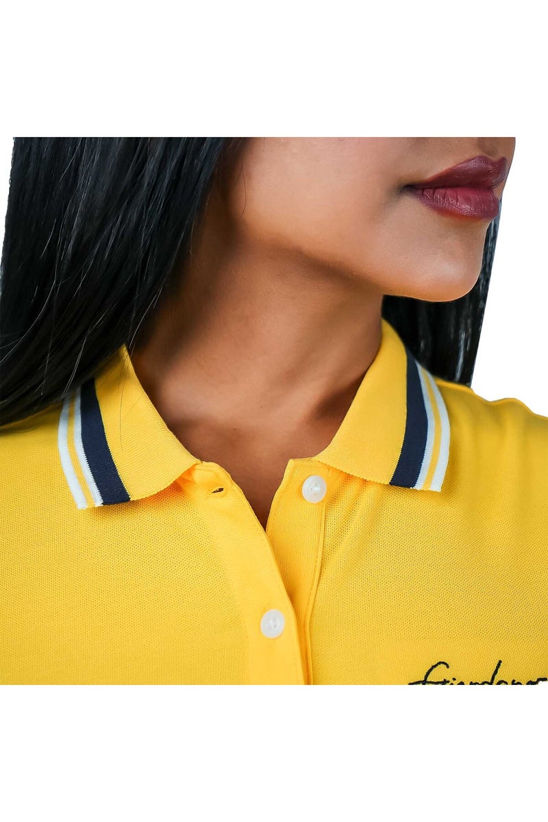 جيوردانو قميص بولو نسائي أصفر للاستخدام اليومي - Image 3