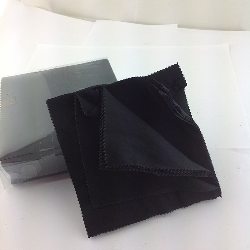 Generic Custom Logo Microfiber Sunglass Cleaning Cloth Black