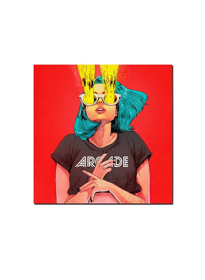 RYN Cool Girl Wall Art Painting Multicolour 30 x 30centimeter - Image 2