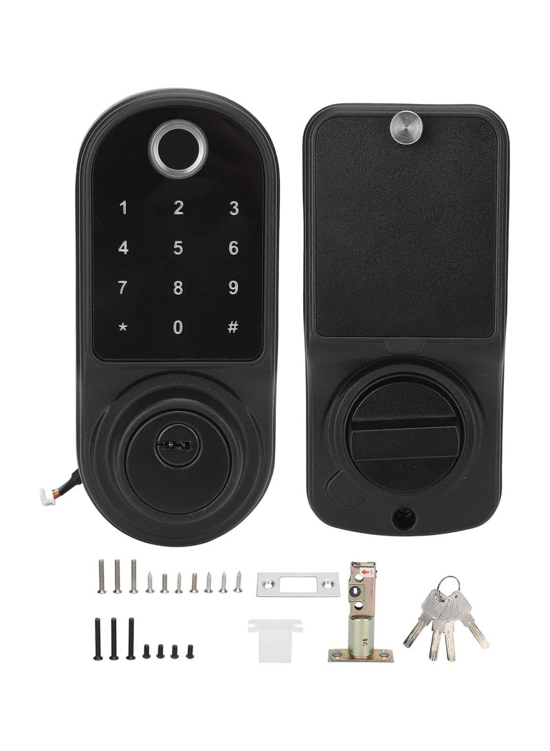 GGOOT Smart Door Lock, Biometric Fingerprint Door Lock, Touchscreen Password Deadbolt Lock, Fingerprint Password Key Unlock Function Type C Charging Port for Home Office Hotel Apartment - Image 1