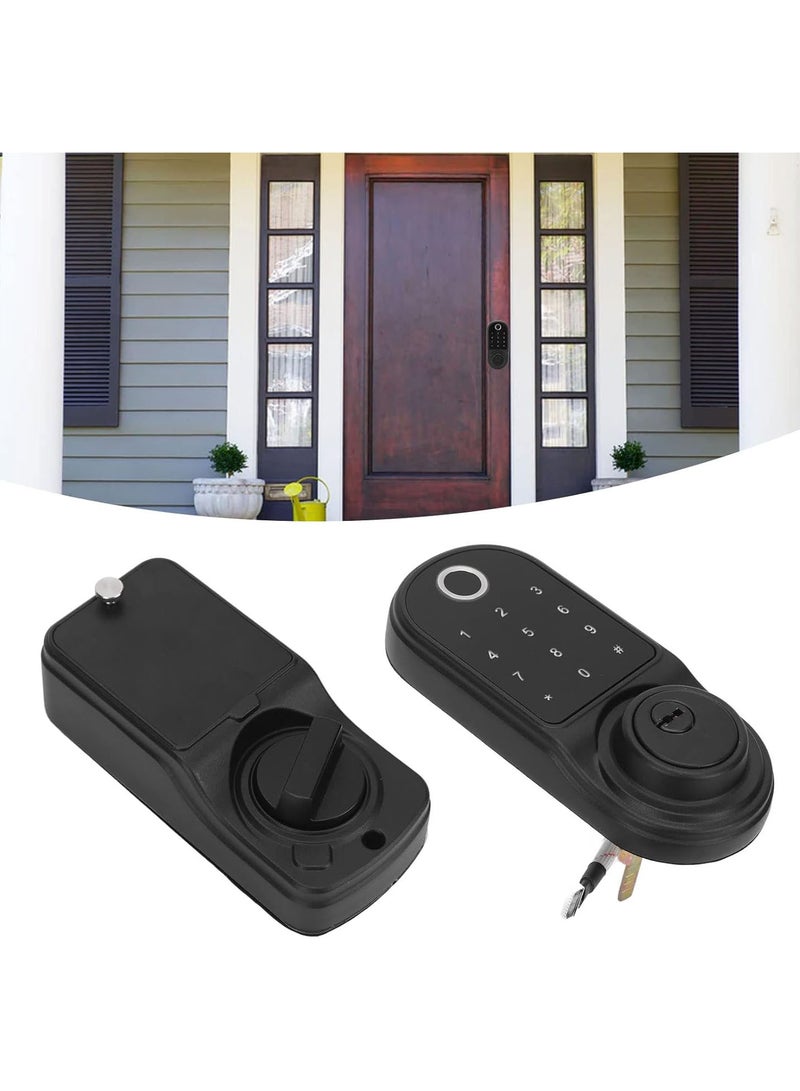GGOOT Smart Door Lock, Biometric Fingerprint Door Lock, Touchscreen Password Deadbolt Lock, Fingerprint Password Key Unlock Function Type C Charging Port for Home Office Hotel Apartment - Image 5