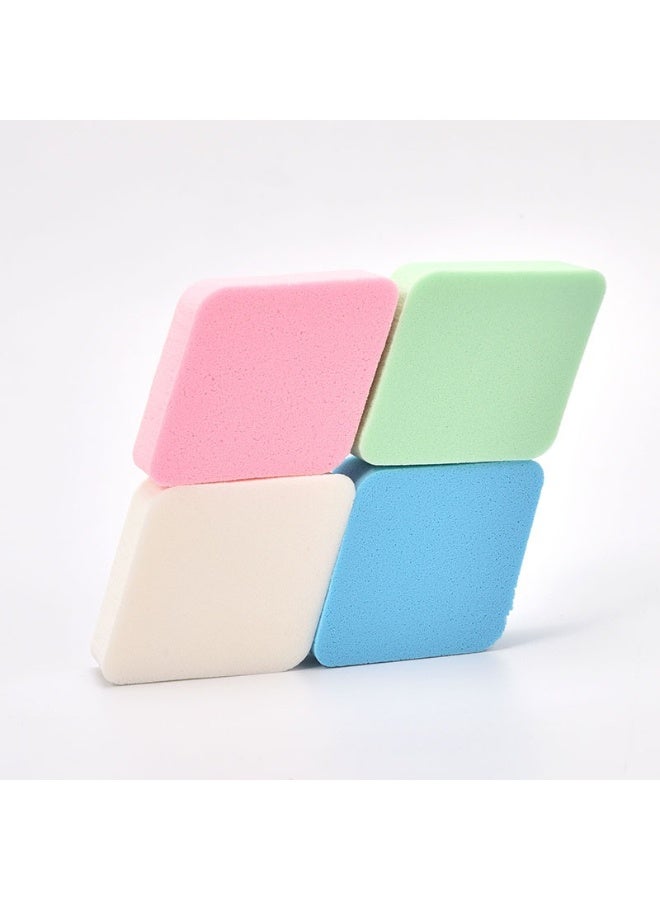 Ucanbe 4Pcs Rhombus Makeup Sponges – Multi-Color Thick Hydrophilic Puff Set, Dual-Use Dry & Wet Beauty Blenders for Foundation & Powder - Image 4