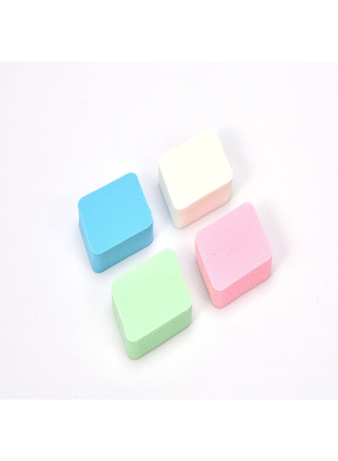 Ucanbe 4Pcs Rhombus Makeup Sponges – Multi-Color Thick Hydrophilic Puff Set, Dual-Use Dry & Wet Beauty Blenders for Foundation & Powder - Image 1