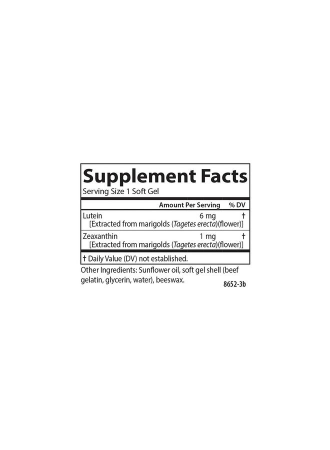 Carlson - Lutein, 6 mg, Healthy Vision & Eye Function, Antioxidant, Lutein Supplements for Eyes, Eye Vitamins with Lutein & Zeaxanthin, 180 Softgels - Image 4