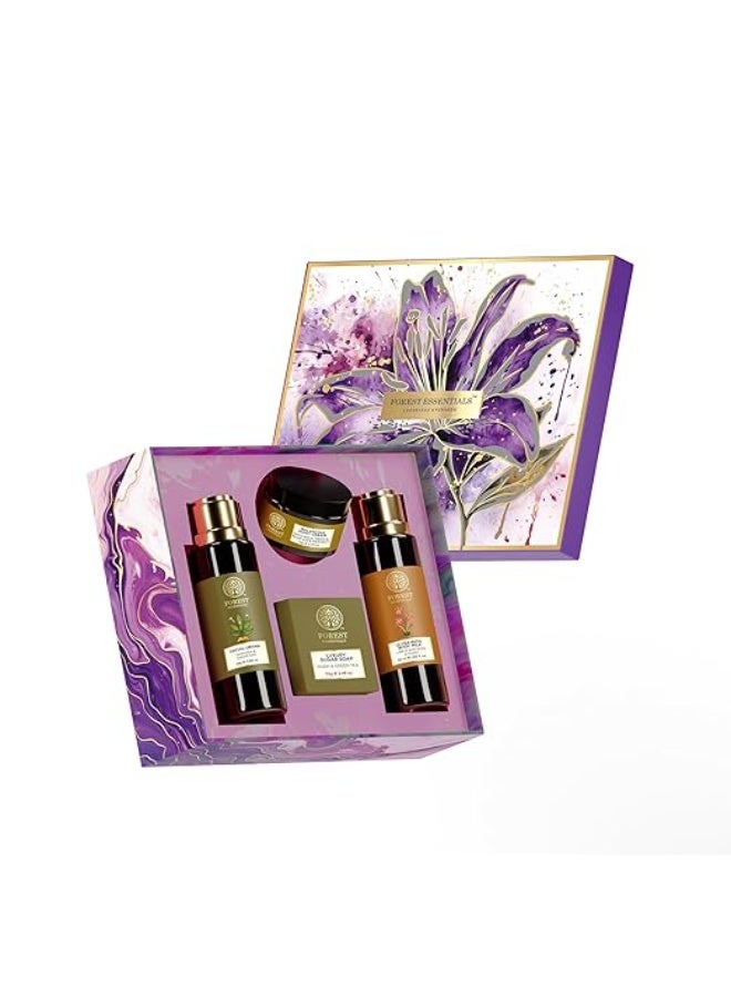 فورست اسينشالز مجموعة ناليني للعناية بالوجه والجسم من فورست إسينشالز | مجموعة العناية بالجسم الأيورفيدية لبشرة صحية ومتألقة - Image 1