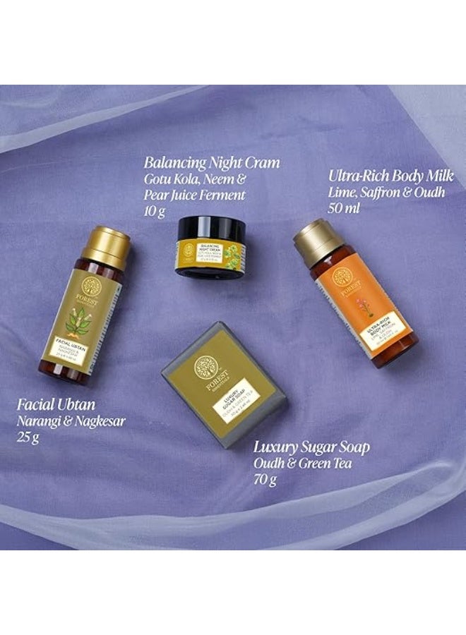 فورست اسينشالز مجموعة ناليني للعناية بالوجه والجسم من فورست إسينشالز | مجموعة العناية بالجسم الأيورفيدية لبشرة صحية ومتألقة - Image 2