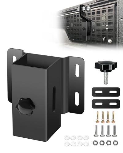 Krysolad Hitch Holder Truck Bed 2inch Trailer Hitch Storage Bracket Holds 200 Pounds Fit for Molle Panel - Image 1