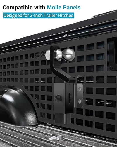 Krysolad Hitch Holder Truck Bed 2inch Trailer Hitch Storage Bracket Holds 200 Pounds Fit for Molle Panel - Image 3