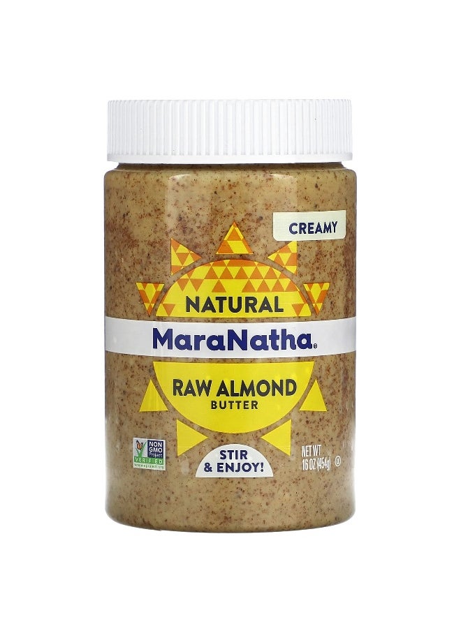 MaraNatha MaraNatha, Natural Raw Almond Butter, Creamy, 16 oz (454 g)  - Image 1