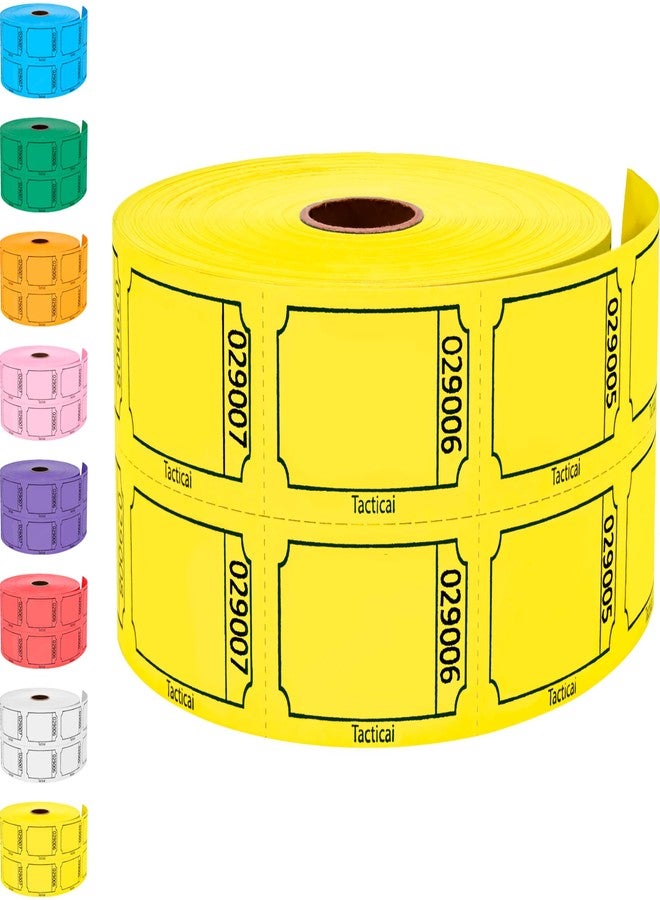 Tacticai 1000 Raffle Tickets, Blank, Yellow (1 of 8 Colors), Double Roll for Events, Entry, Class Reward, Fundraiser & Prizes - Image 1