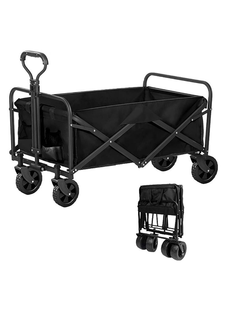 Premium Folding Utility Wagon Cart Medium 72x46.5x47 cm – Collapsible Heavy Duty Garden & Camping Trolley - Image 2