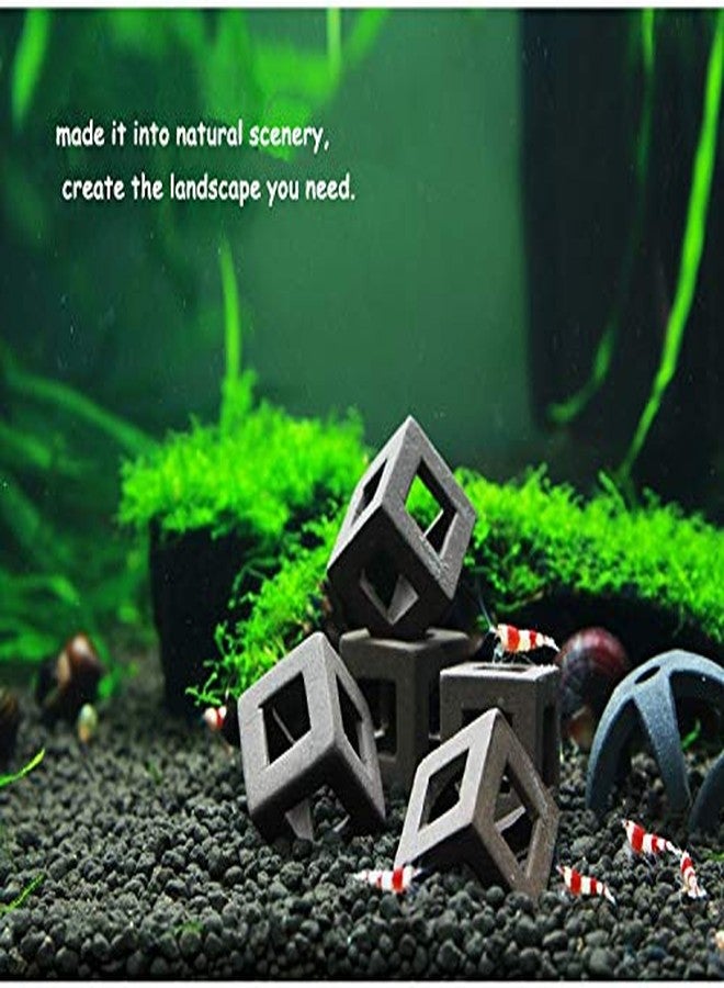 XMHF Ceramic Aquarium Small Fish Shrimp Crayfish Breeding Cube Block Shelter 5 Pcs - Image 4