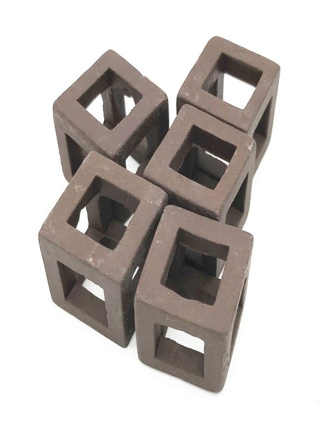 XMHF Ceramic Aquarium Small Fish Shrimp Crayfish Breeding Cube Block Shelter 5 Pcs - Image 1