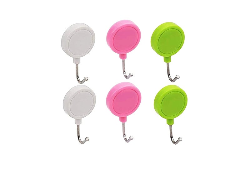 CATSON Magnetic Hooks for Strong Hanging Home Kitchen Fridge Hanger 8 pc Multicolour Plastic - Image 2