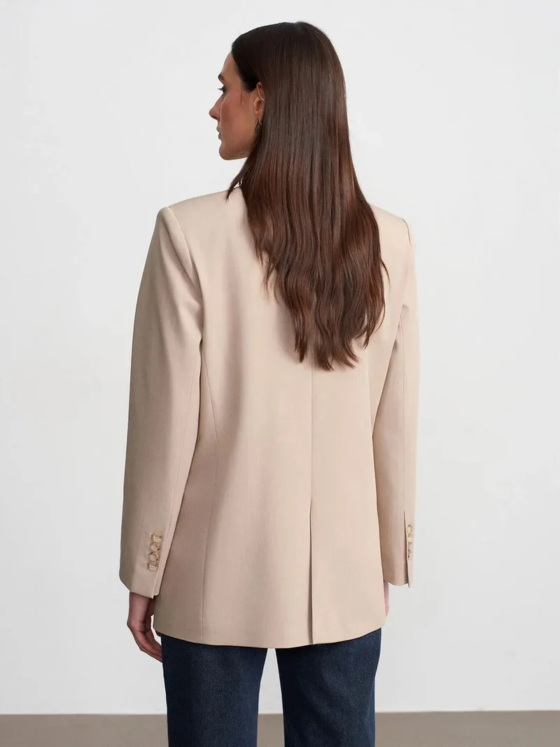 ديلفين Dilvin Long Crepe Blazer Jacket