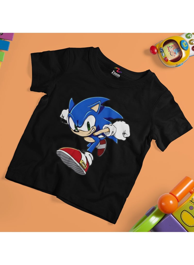 ZOOM تي شيرت أطفال سونيك القنفذ مجموعة تصميم جديدة