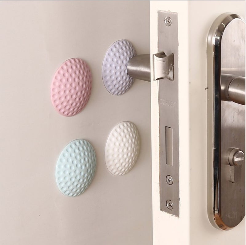Kolorfish Self Adhesive Rubber Door Knob Wall Protector (Pink, 3m) - Set of 3 - Image 1