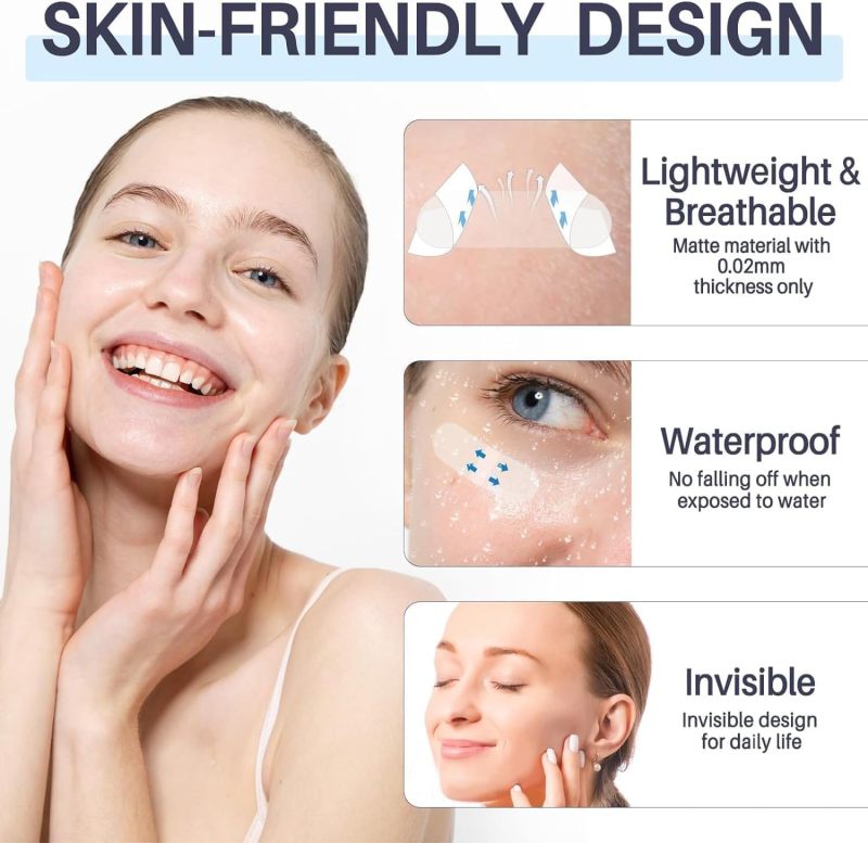 Face Lift Tape Blue - Instant Face Lift Wrinkle Patches for Facial Contouring, Double Chin Reduction and Makeup Application - Image 4