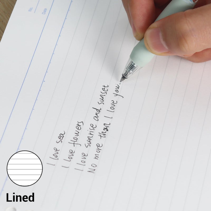 Kokuyo ورق كوكيو كامبوس للملفات، كتابة شديدة الثبات، B5، 6 مم مسطر، 26 ثقب، 36 سطر، 100 ورقة، محايد الرقم الهيدروجيني، مقاوم للتسرب، 77 جرام/متر مربع، استيراد من اليابان (NO-S836B) - Image 2