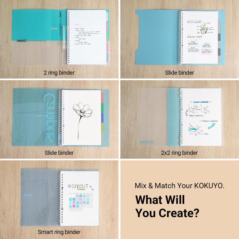 Kokuyo ورق كوكيو كامبوس للملفات، كتابة شديدة الثبات، B5، 6 مم مسطر، 26 ثقب، 36 سطر، 100 ورقة، محايد الرقم الهيدروجيني، مقاوم للتسرب، 77 جرام/متر مربع، استيراد من اليابان (NO-S836B) - Image 4