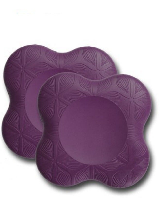 Yoga Knee Pads (Set of 2) - Yoga Props and Accessories for Women/Men Cushions Knees and Elbows for Fitness, Travel, Meditation, Kneeling, Balance, Floor, Pilates Purple - Image 1