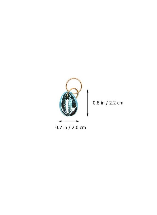 EXCEART Xceart 13Pcs Dreadlock Ring Charms Beach Shell Conch Style Hair Braid Rings Decorative Dreadlock Braiding Hair Jewelry Beads Charms For Women Men Dreadlock Accessories  - Image 3