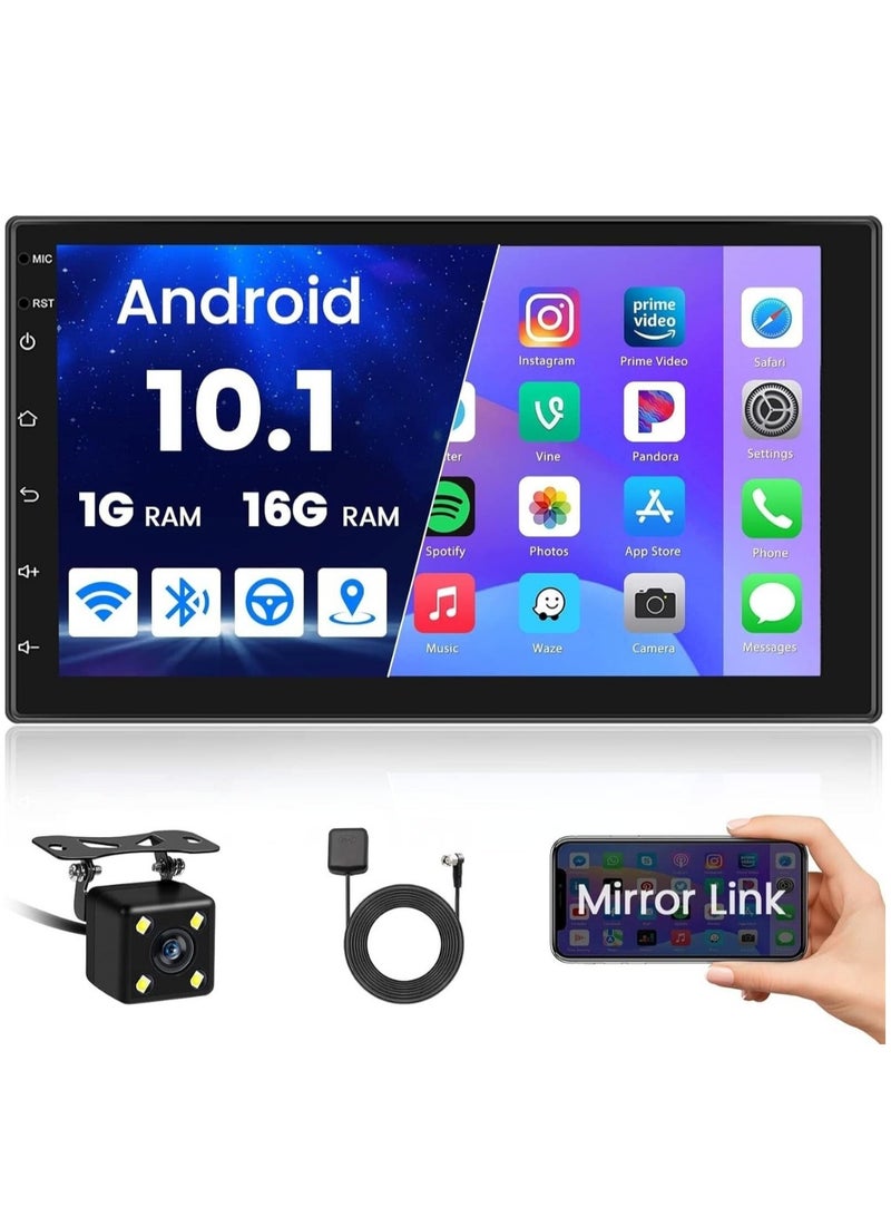 نظام Android Double Din Car Stereo مزود بشاشة لمس نابضة بالحياة مقاس 7 بوصات 1080P HD ومدعوم بنظام Android11 مع نظام وسائط متعددة متقدم - Image 1