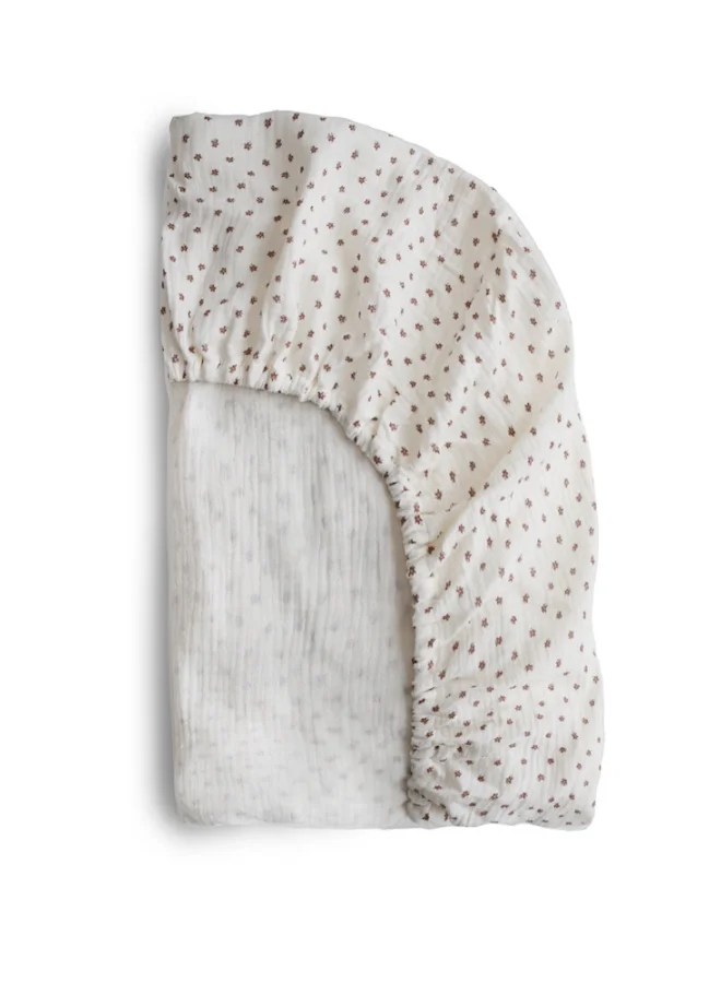 mushie Crib Sheet Small Bloom