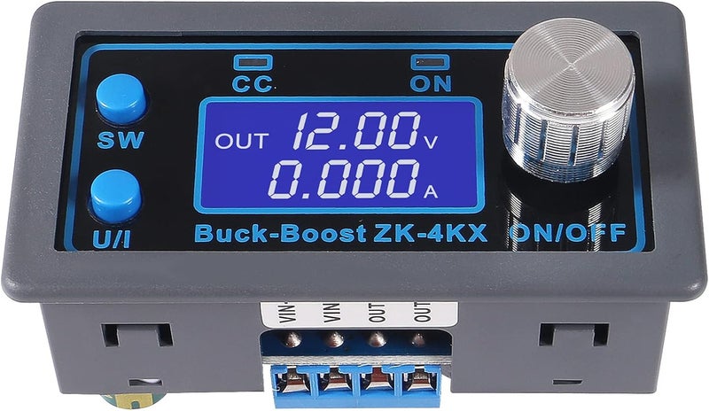 AiTrip DC-DC Buck Boost Converter,Regulator CC CV 0.5-30V 0-4A Adjustable Regulated Power Supply Module DIY Solar Battery Charging Module LCD Display ZK-4KX - Image 1