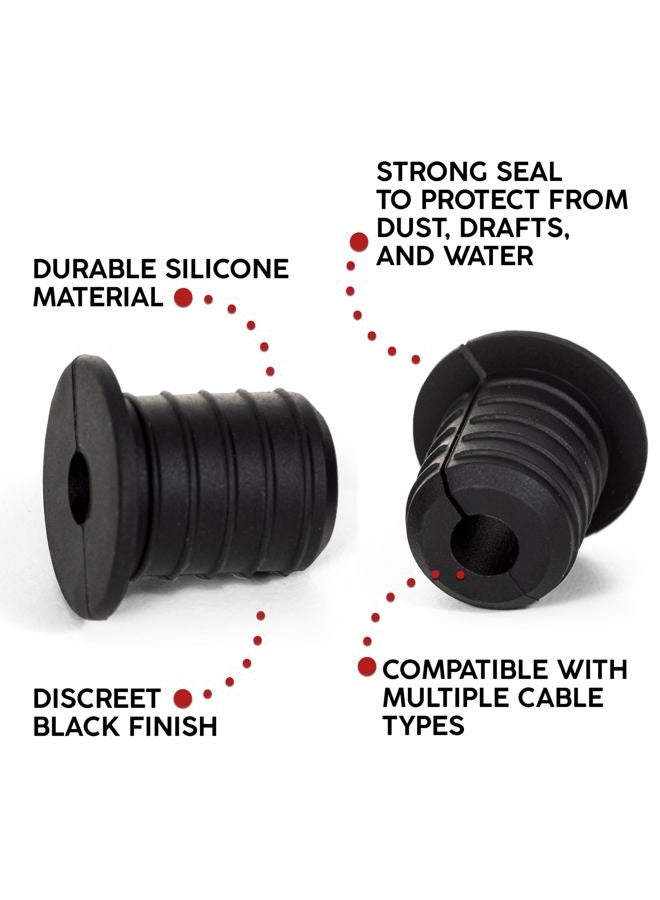 Granatan 2 Pack 3/4 Inch Silicone Wall Bushing Compatible with Starlink, Split Waterproof Cable Pass Through Grommet with Non Slip Grip Strips, Cable Routing Kit Accessories - Image 5
