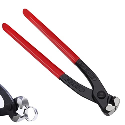 Tnisesm Ear Clamp Pliers 9 inch, Hose Clamp Crimping Tool, Carbon Steel Pinch Clamp Plier,Install Remove Clamp Nail Puller Tool for repairing pipes, fuel lines - Image 1