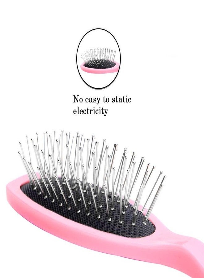 VIVIAN Classic Cushion Hair Brush, Anti-static ball tips, for Grooming, Straightening, Detangling Hair (Pink) - Image 4