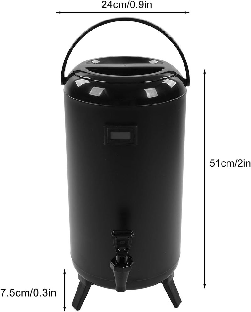 klarako Insulated Beverage Dispenser, 12 L Thermal Hot and Cold Drink Dispenser Stainless Steel Barrel with Temperature Meter for Coffee Tea Water Juice - Image 4